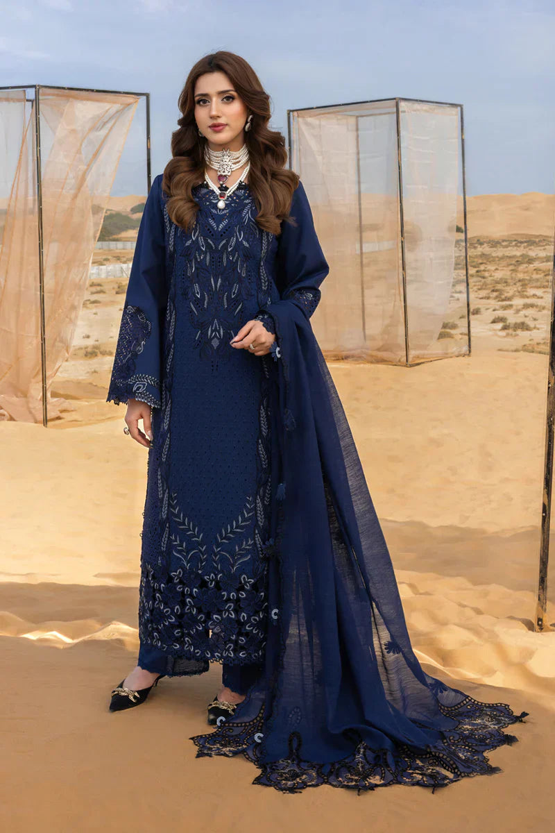 Rang Rasiya Premium Embroidered Lawn Unstitched 3Pc Suit D-15 NATALIA