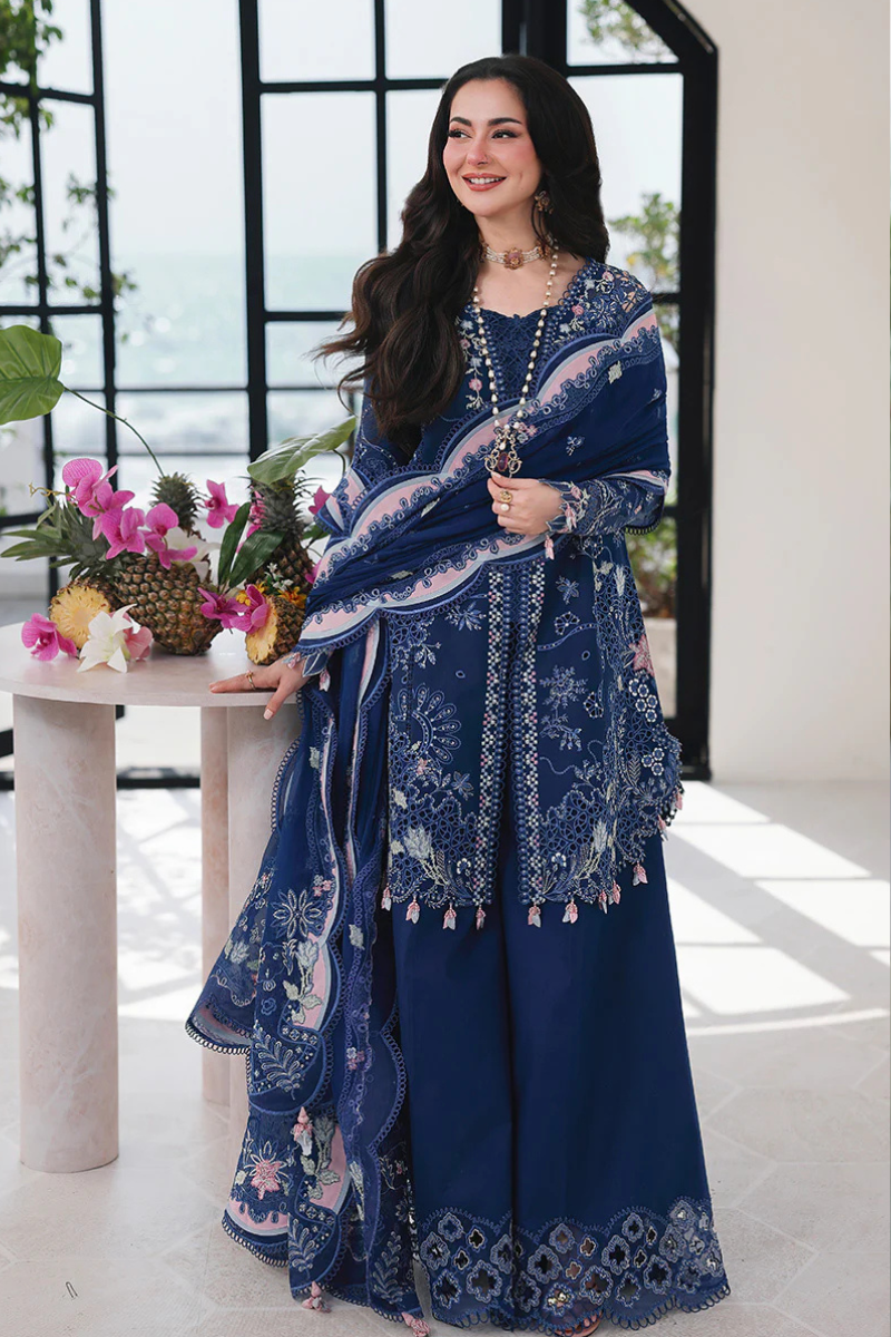 Qalamkar Premium Emb Lawn Suite Vol # 4766